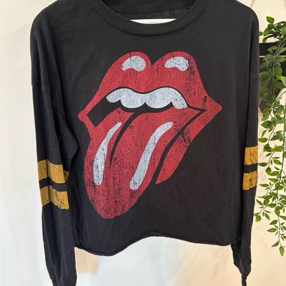 The Rolling Stones Black and Red Kids Long Sleeve Tee
